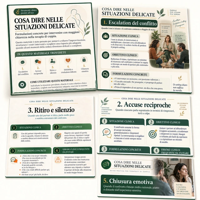 Schede con formulazioni per le situazioni delicate