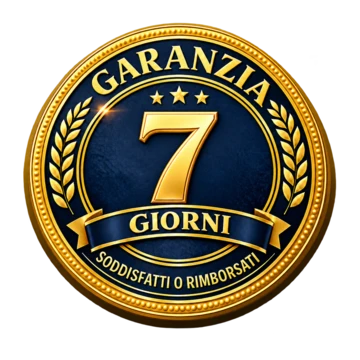 Garanzia incondizionata di 7 giorni — soddisfatti o rimborsati